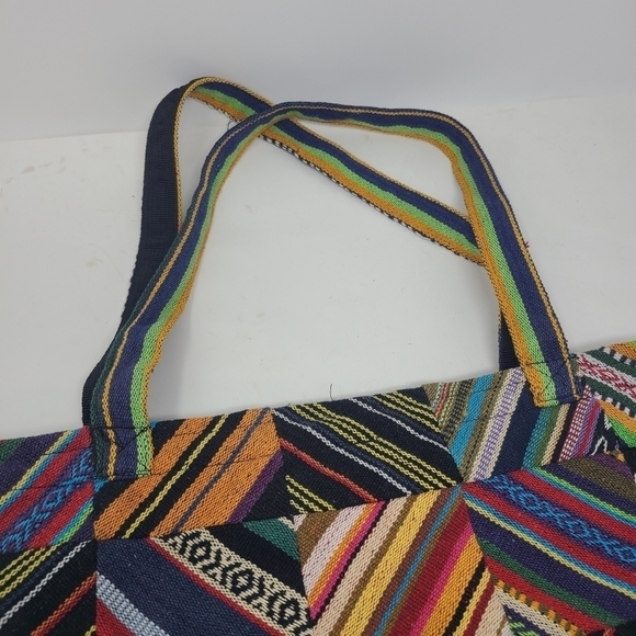 Unbranded | Multicolored Mixed Print Two Handle Fabric Tote Bag (One Size) - Picture 7 of 11